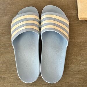 Adidas Women's Light Blue Slide Sandals